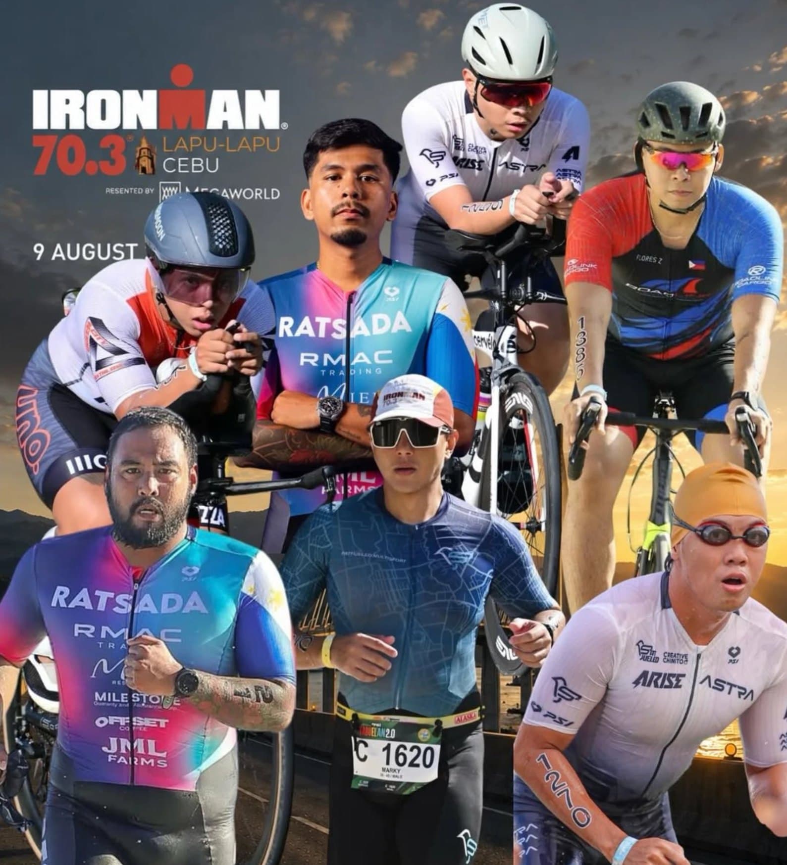 Fat Fueled athletes featured on an IRONMAN 70.3 Lapu-Lapu Cebu race graphic